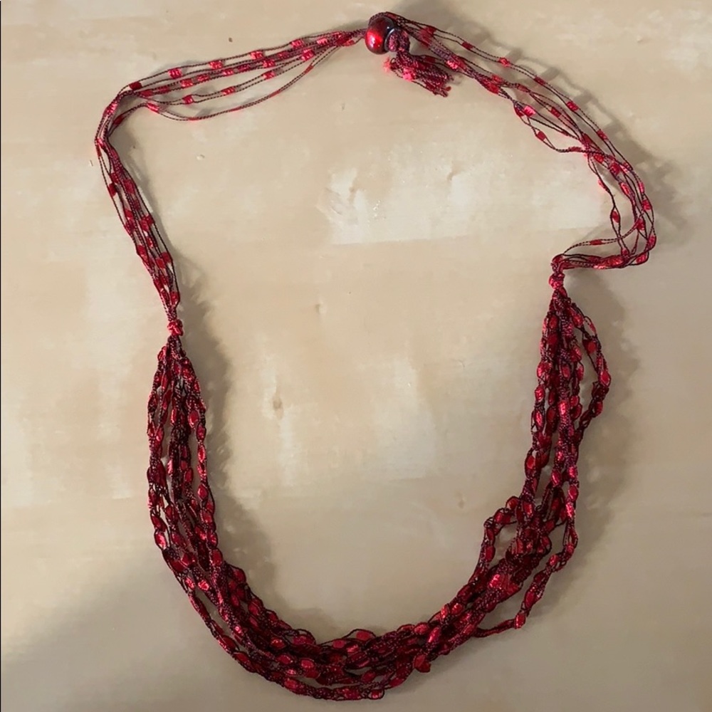 Handmade cloth/string necklace
